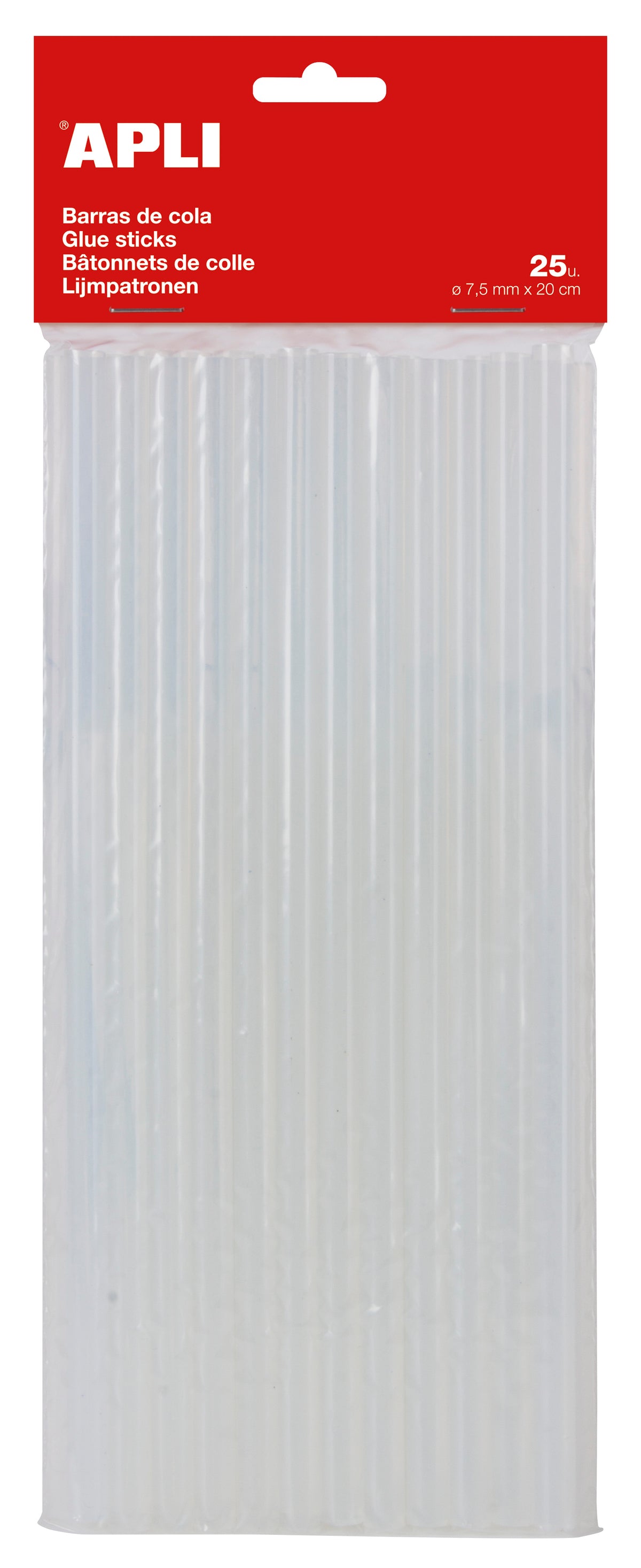 BARRAS DE SILICONA 7,5MM X 20CM C/25UD - APLI