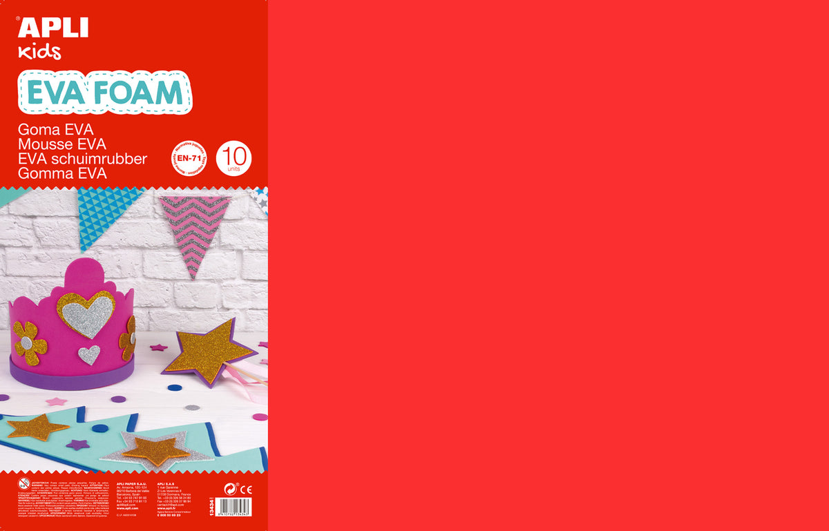 GOMA EVA 40X60 SURTIDA COLOR 10UD - APLI