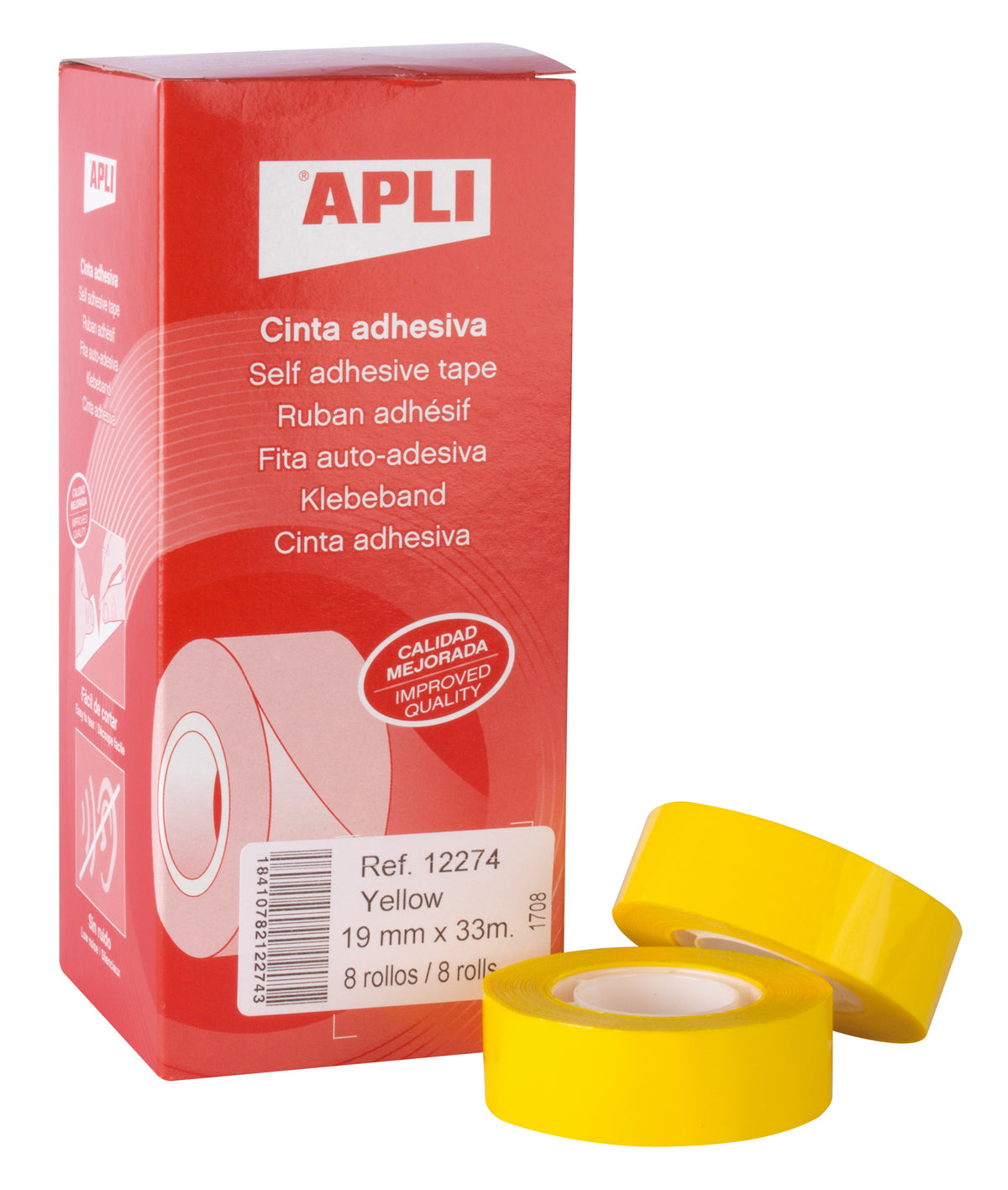 CINTA ADHESIVA AMARILLO 33X19 - APLI