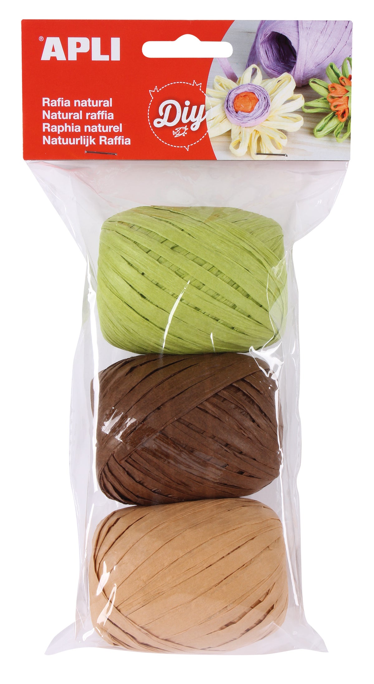RAFIA NATURAL 3UDS TONOS NATURE - APLI