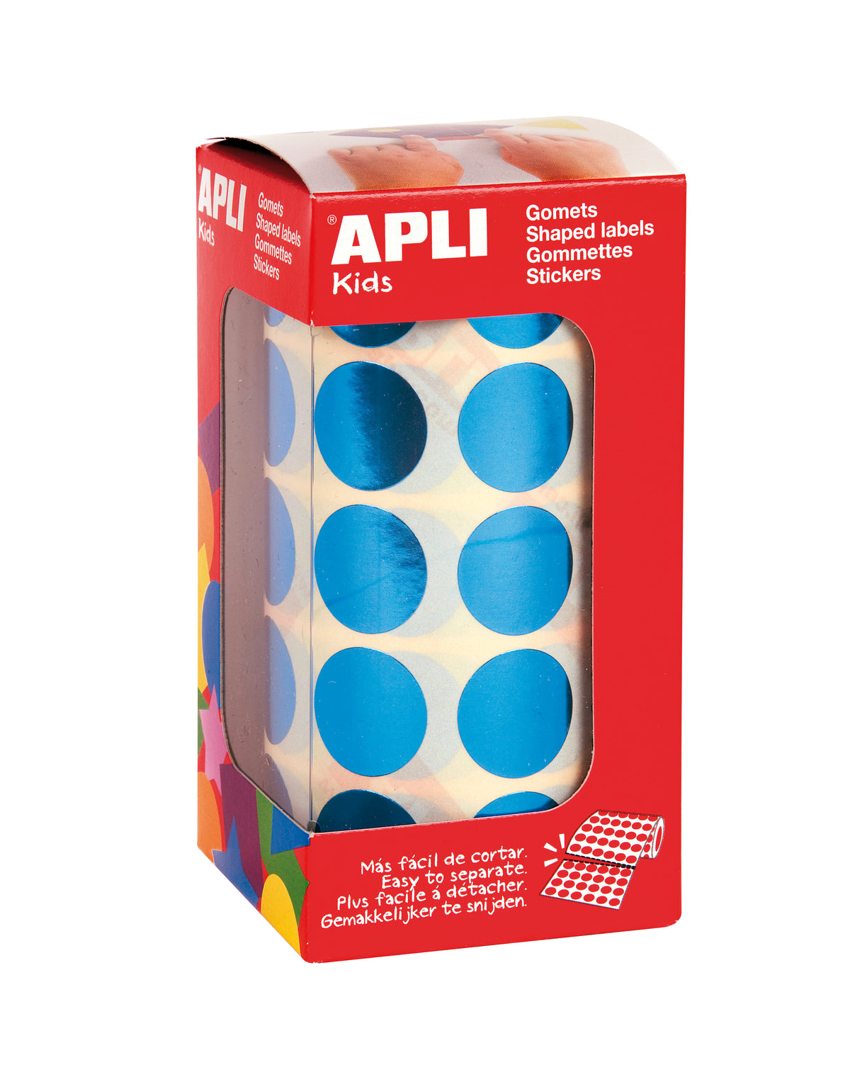 ROLLO GOMETS REDONDOS 20 AZUL METAL - APLI