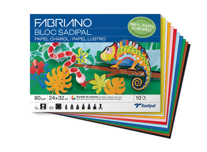 CUADERNO PAPEL CHAROL SURTIDO 10 HOJAS - SADIPAL