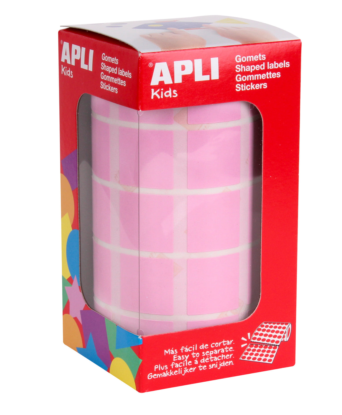 ROLLO GOMETS CUADRADO 20MM ROSA - APLI