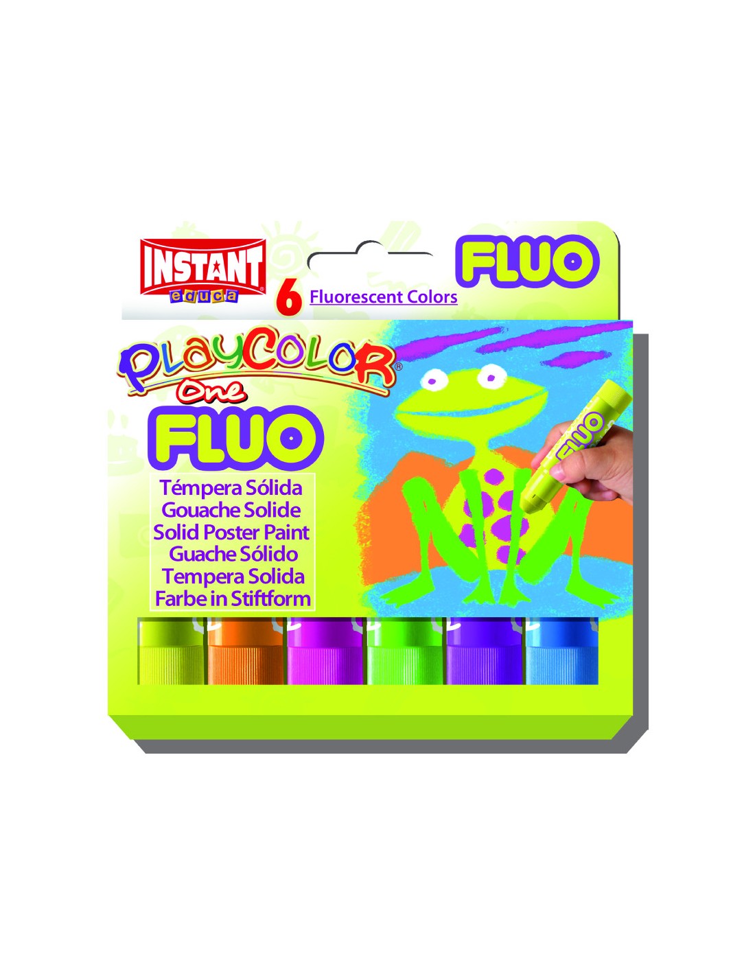 TÉMPERA SÓLIDA ONE FLUOR 6 UD - PLAYCOLOR