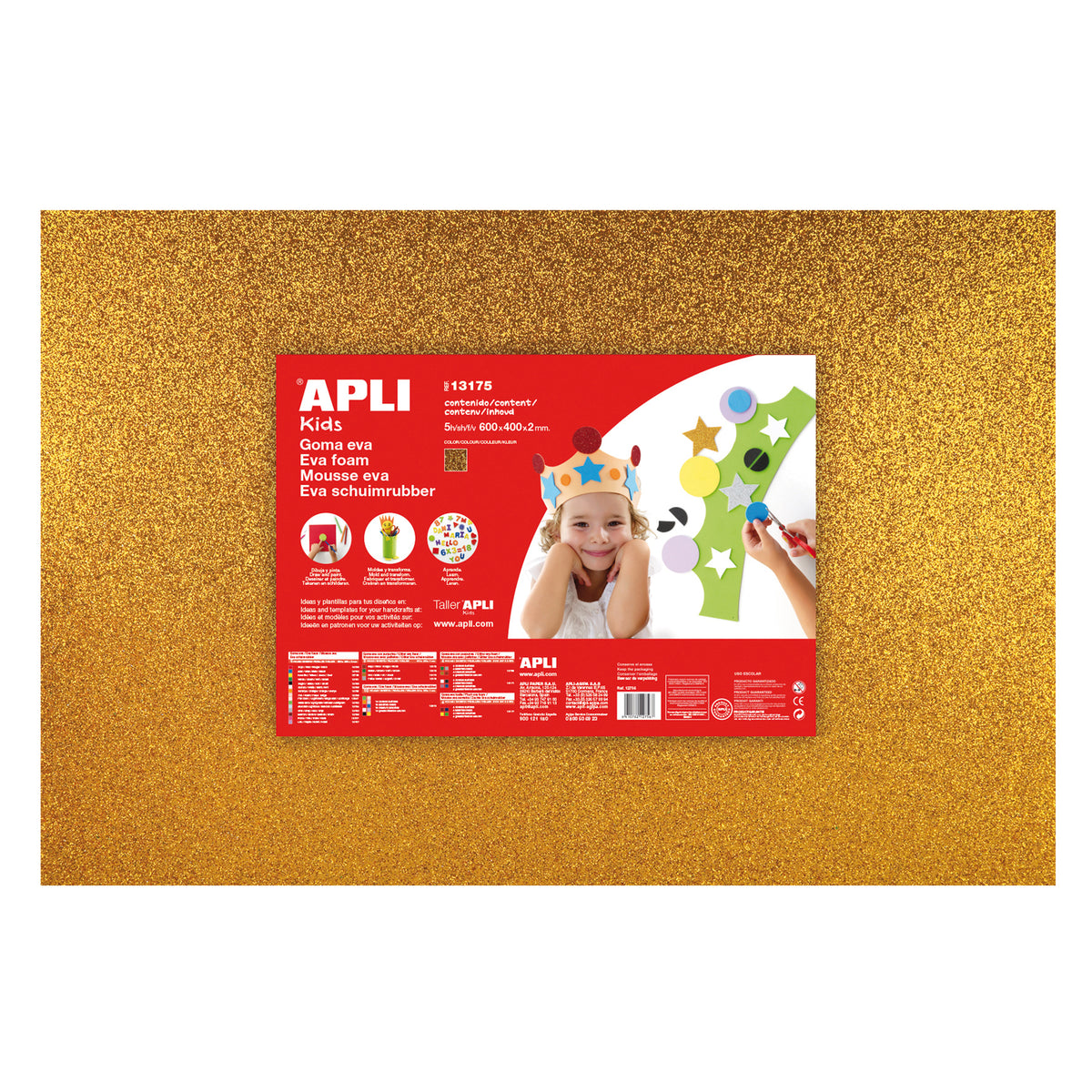 GOMA EVA 40X60 PURPURINA ORO 3H - APLI