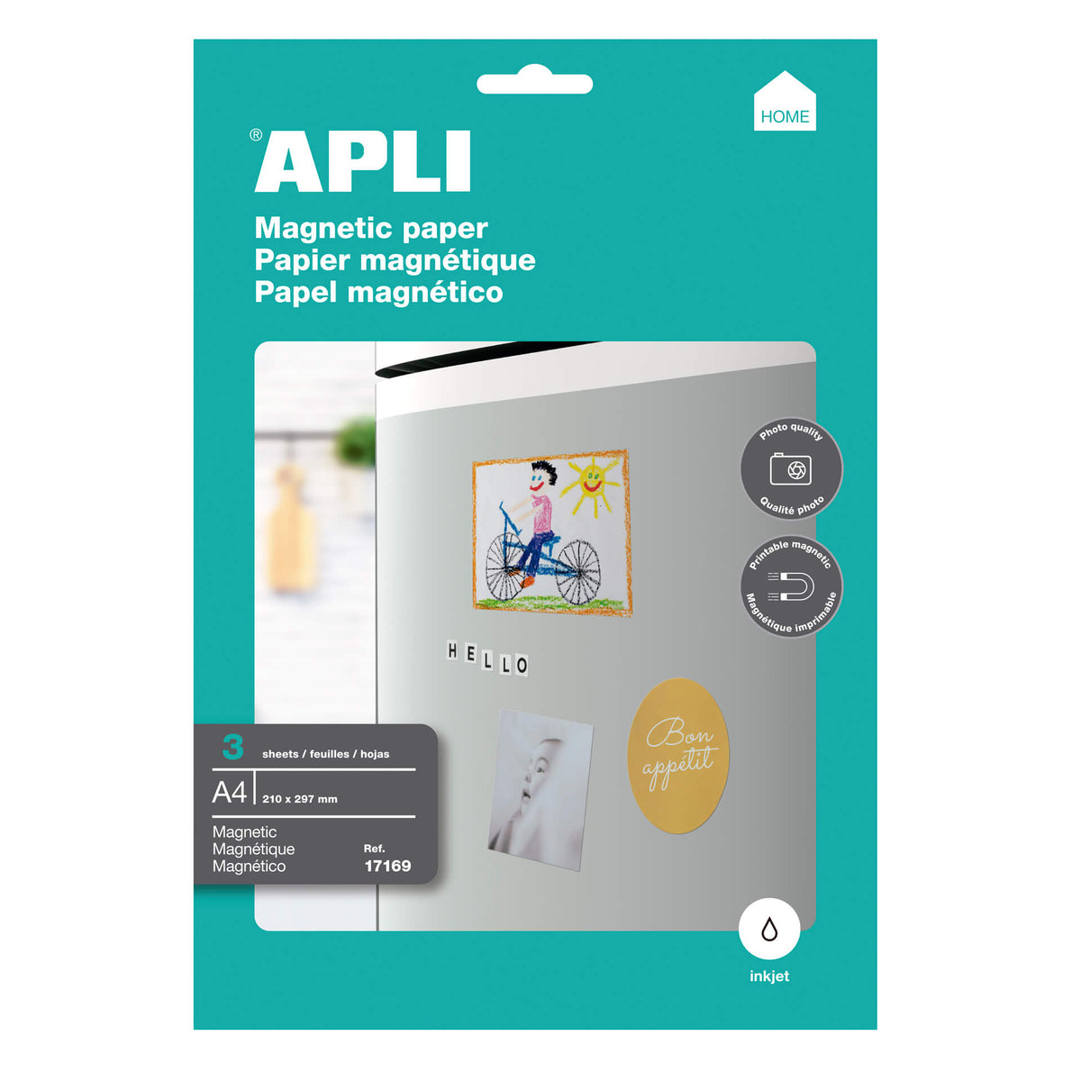 PAPEL MAGNETICO A4 INKJET 3H - APLI