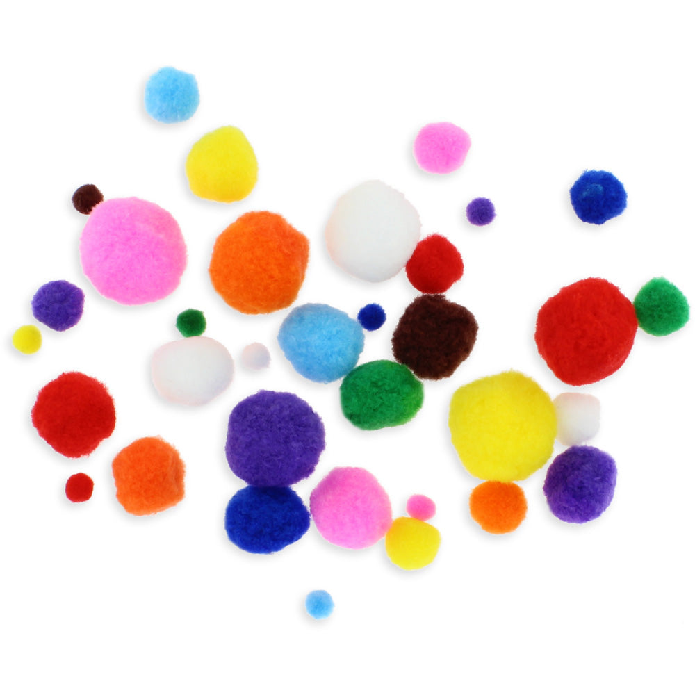 POMPONES 5CM SURTIDO COLORES BOLSA DE 52 UD - GRAFOPLAS