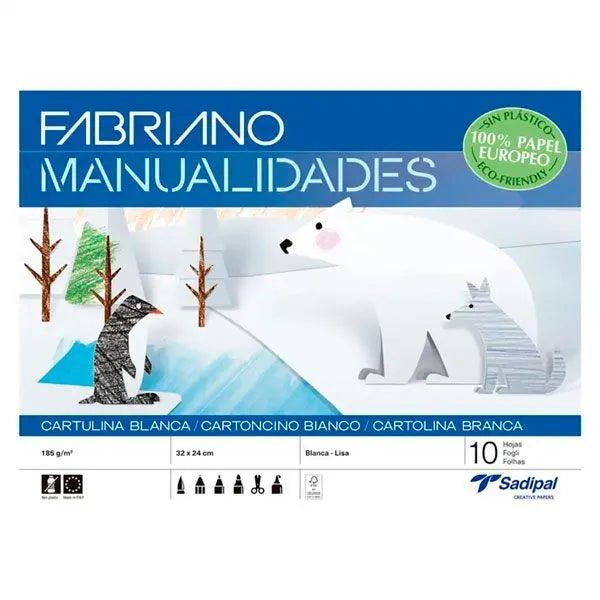 CUADERNO CARTULINA BLANCA 10 HOJAS - SADIPAL