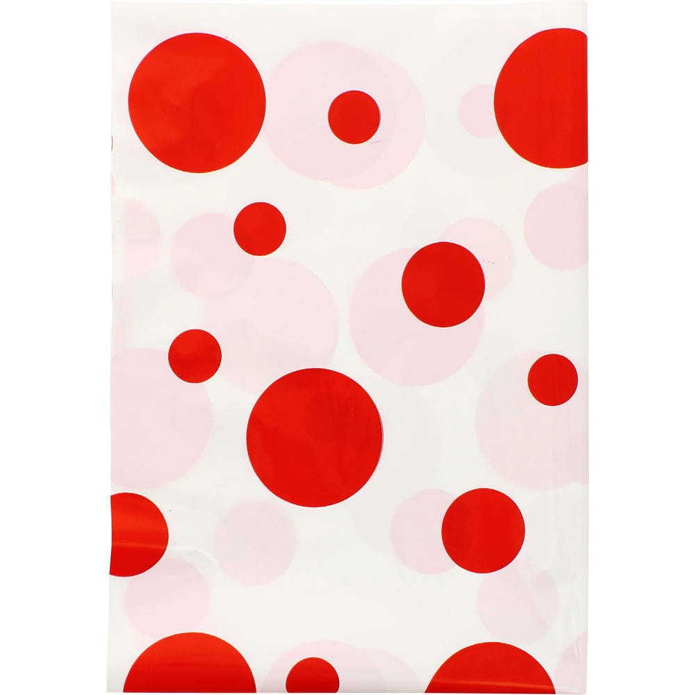 BOLSA DISFRAZ 56X70 LUNARES ROJOS 25UDS -GRAFOPLAS