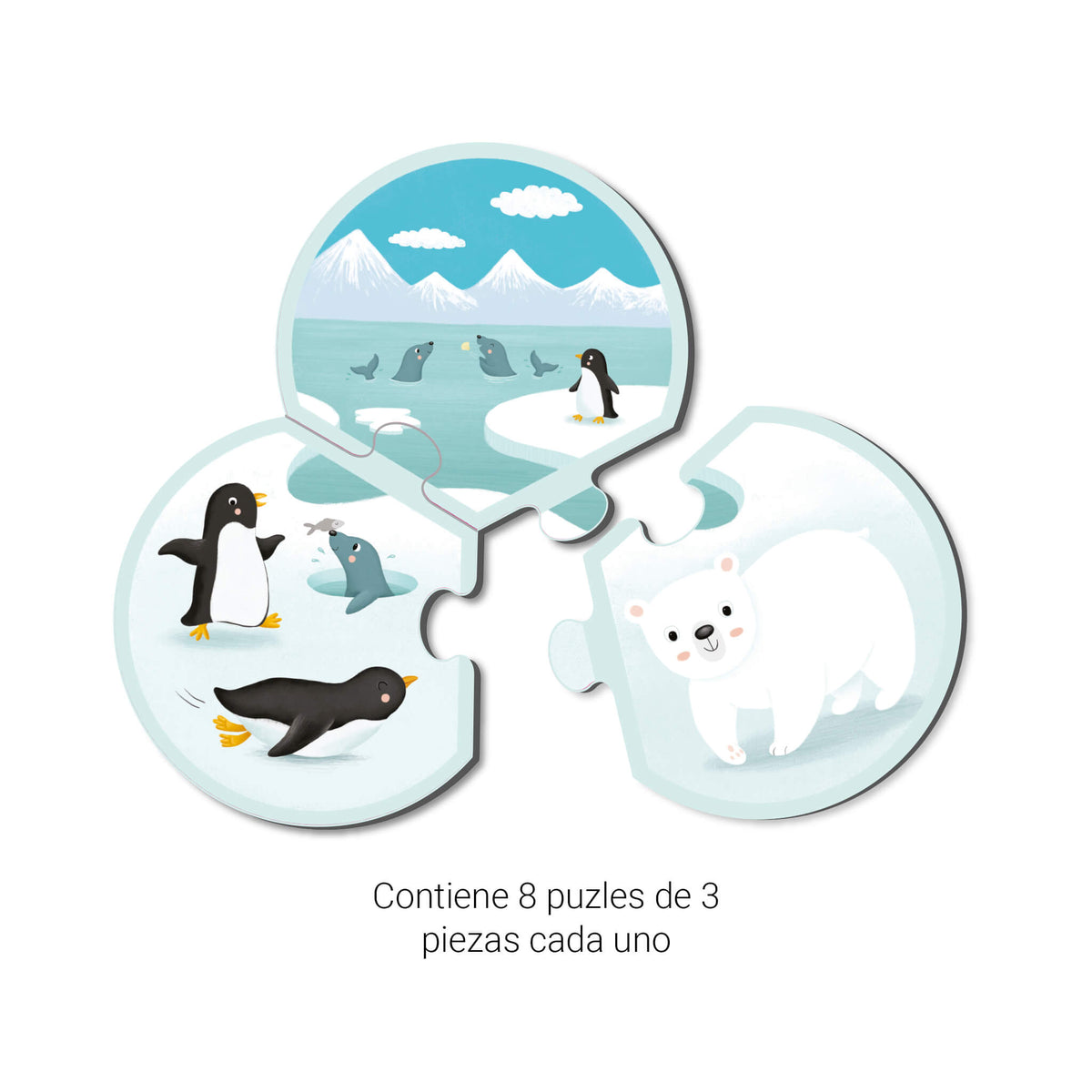 PUZZLE TRIO ANIMALES Y SU HABITAT 24U - APLI