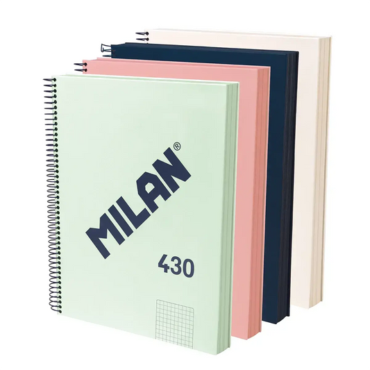 PACK 4 CUADERNOS A4 120H CUADROS - MILAN