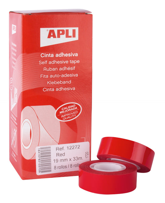 CINTA ADHESIVA ROJO 33X19 - APLI