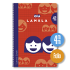 CUADERNO FORRADO Fº CUADROVIA 80H 4MM - LAMELA