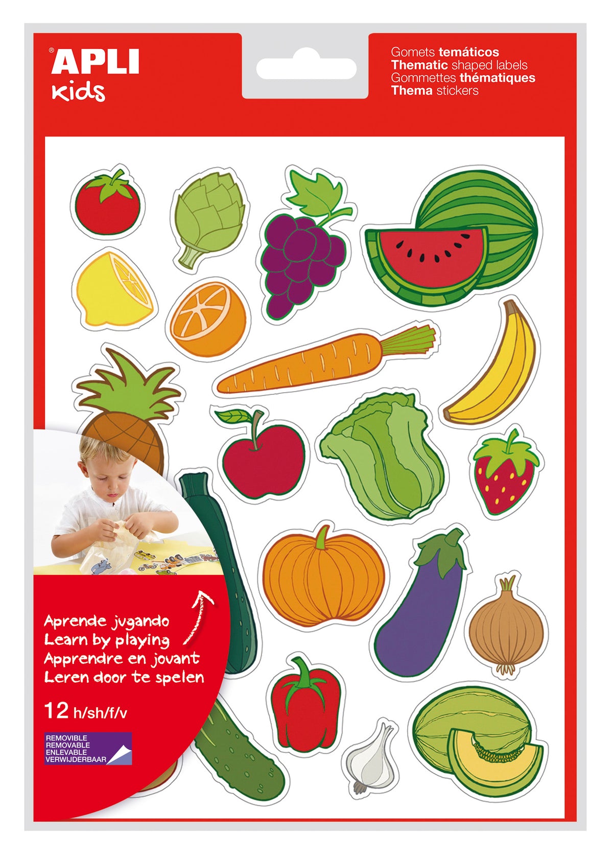 BOLSA GOMETS TEMATICOS FRUTAS Y VERDURAS 12H - APLI