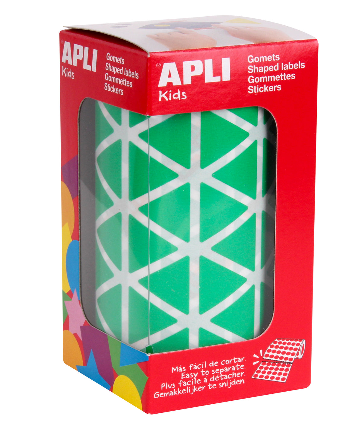 ROLLO GOMETS TRIANGULARES 20MM VERDE - APLI