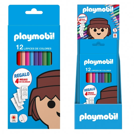 EXPOSITOR 12 CAJAS LAPICES DE COLORES PLAYMOBIL - DOHE
