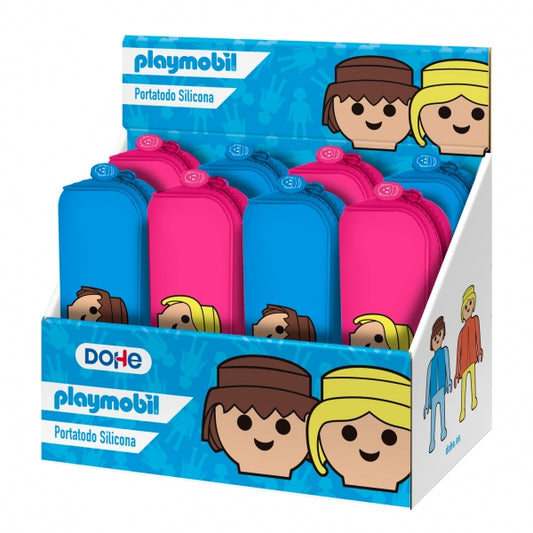 EXPOSITOR 8 PORTATODOS SILICONA 1 CREMALLERA PLAYMOBIL - DOHE