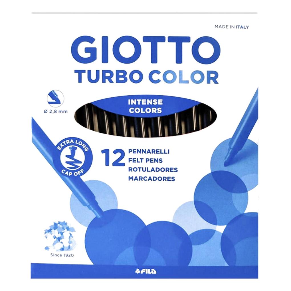 ROTULADOR TURBO COLOR NEGRO 12UDS - GIOTTO
