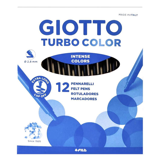 ROTULADOR TURBO COLOR NEGRO 12UDS - GIOTTO