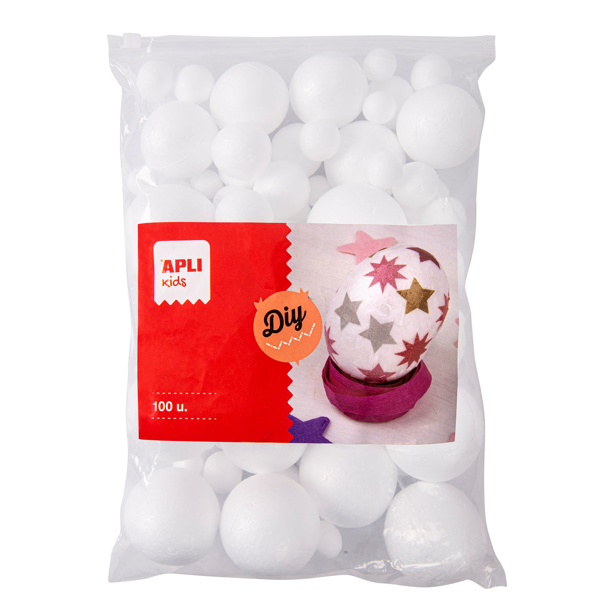 BOLSA 100 BOLAS POREXPAN SURTIDAS - APLI