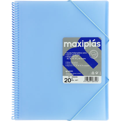 CARPETA  20 FUNDAS A4 MAXIPLAS TRANSLUCIDA - GRAFOPLAS