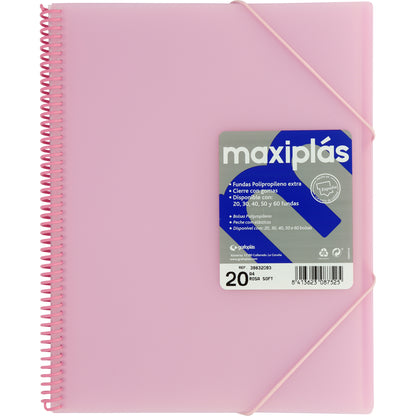 CARPETA  20 FUNDAS A4 MAXIPLAS TRANSLUCIDA - GRAFOPLAS