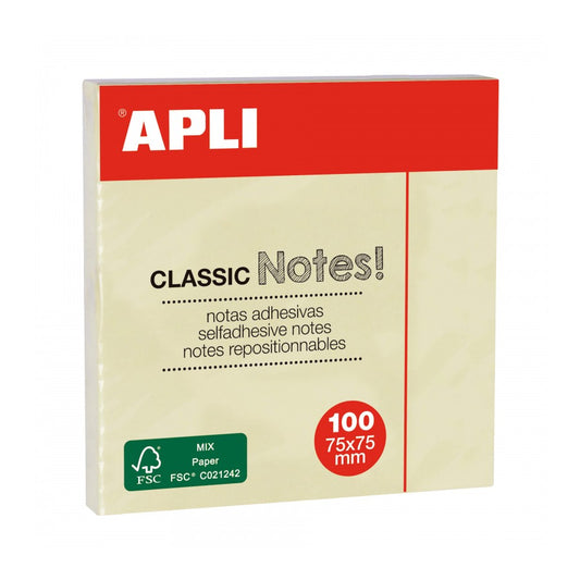 NOTAS ADHESIVAS 75X75 MM - APLI