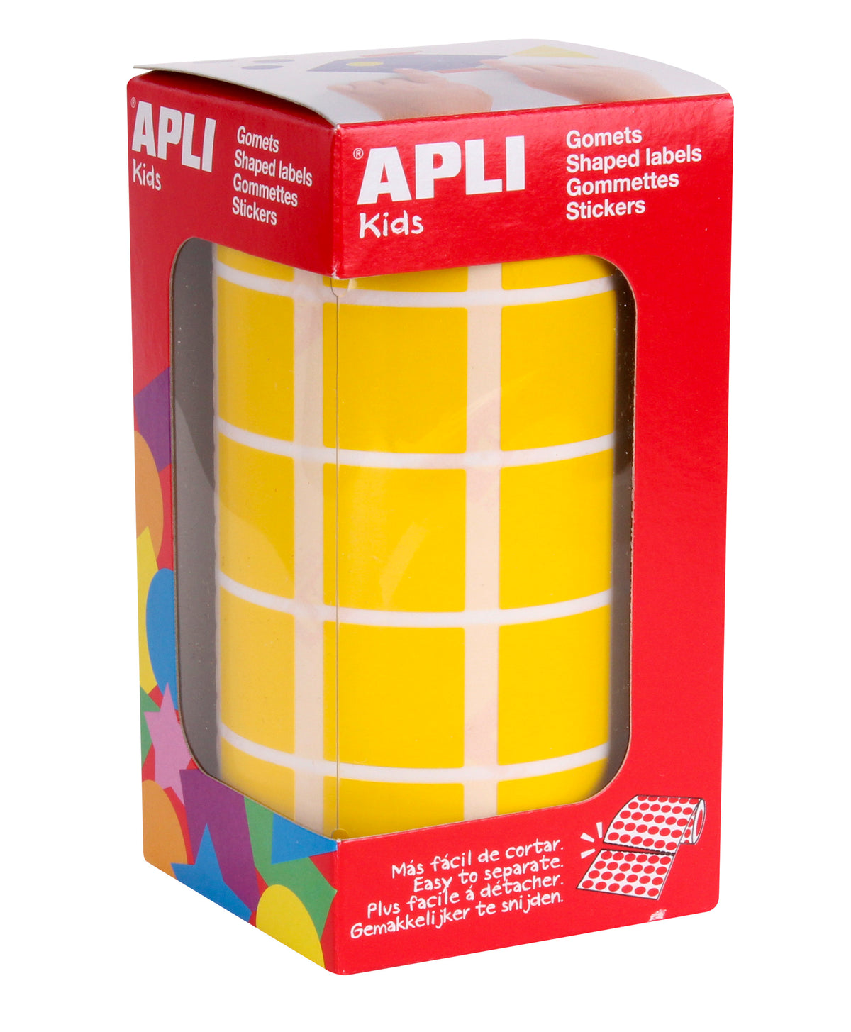 ROLLO GOMETS CUADRADO 20MM AMARILLO - APLI