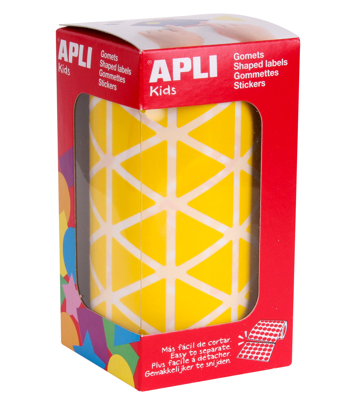 ROLLO GOMETS TRIANGULARES 20MM AMARILLO - APLI