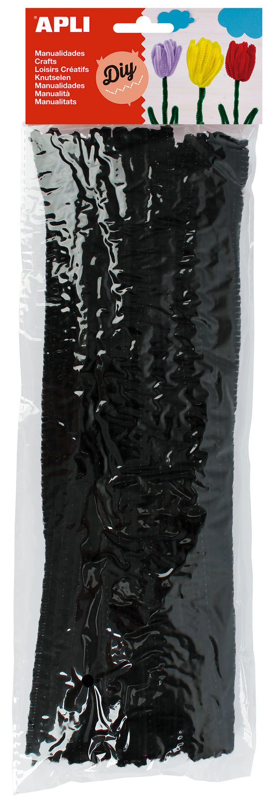 CHENILLAS LIMPIAPIPAS NEGRO B/50UD - APLI