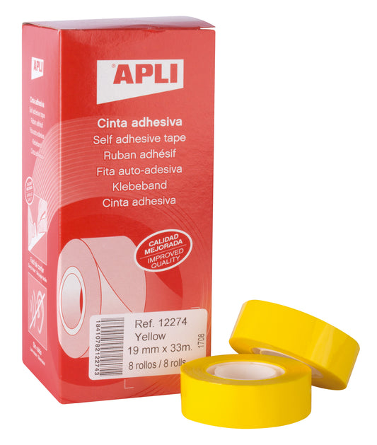 CINTA ADHESIVA AMARILLO 33X19 - APLI