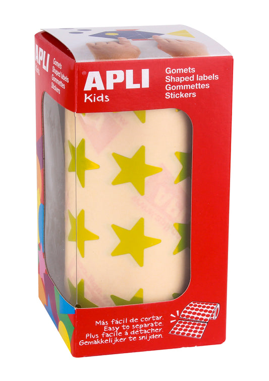 ROLLO GOMETS ESTRELLAS METAL AMARILLO - APLI