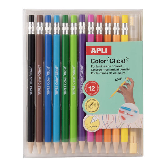EXPOSITOR 12 PACK PORTAMINAS COLOR CLICK - APLI