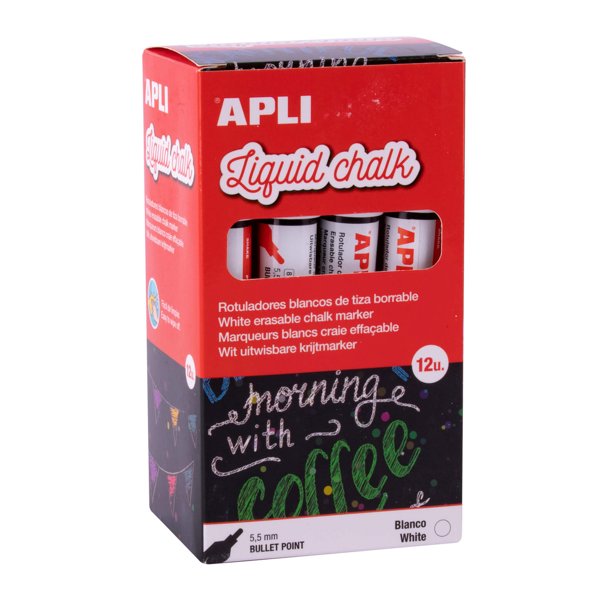 TIZA LIQUIDA BLANCA 12UDS - APLI