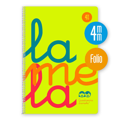 CUADERNO Fº TAPA PP FLUOR 80H 4MM - LAMELA