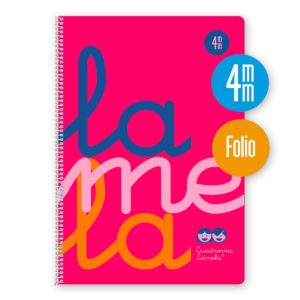 CUADERNO Fº TAPA PP FLUOR 80H 4MM - LAMELA