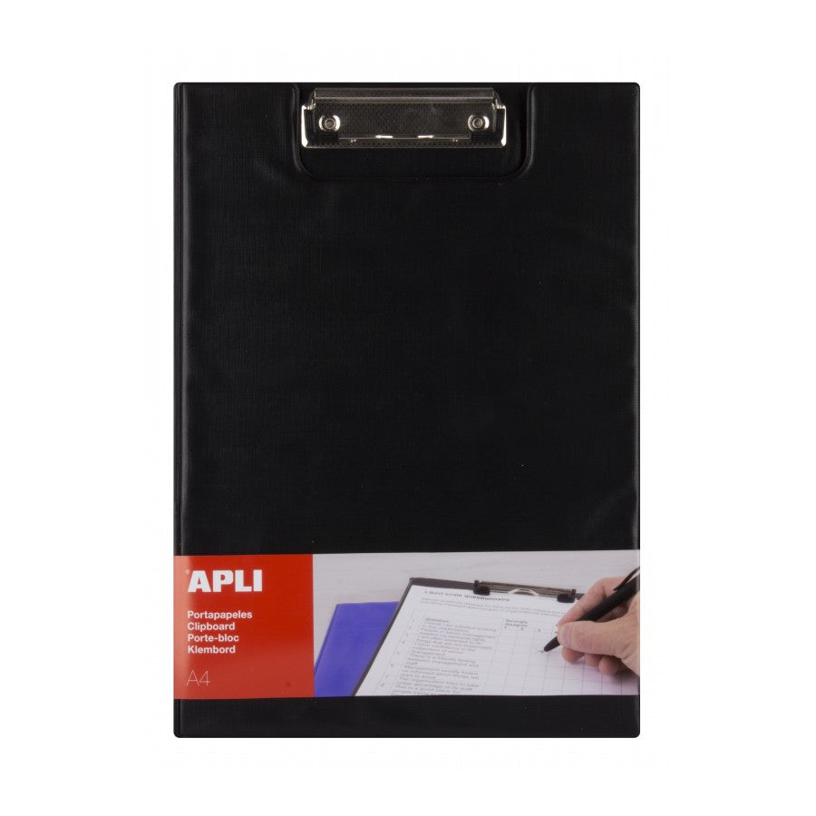 CLIPBOARD A4 PP CON SOLAPA NEGRO - APLI