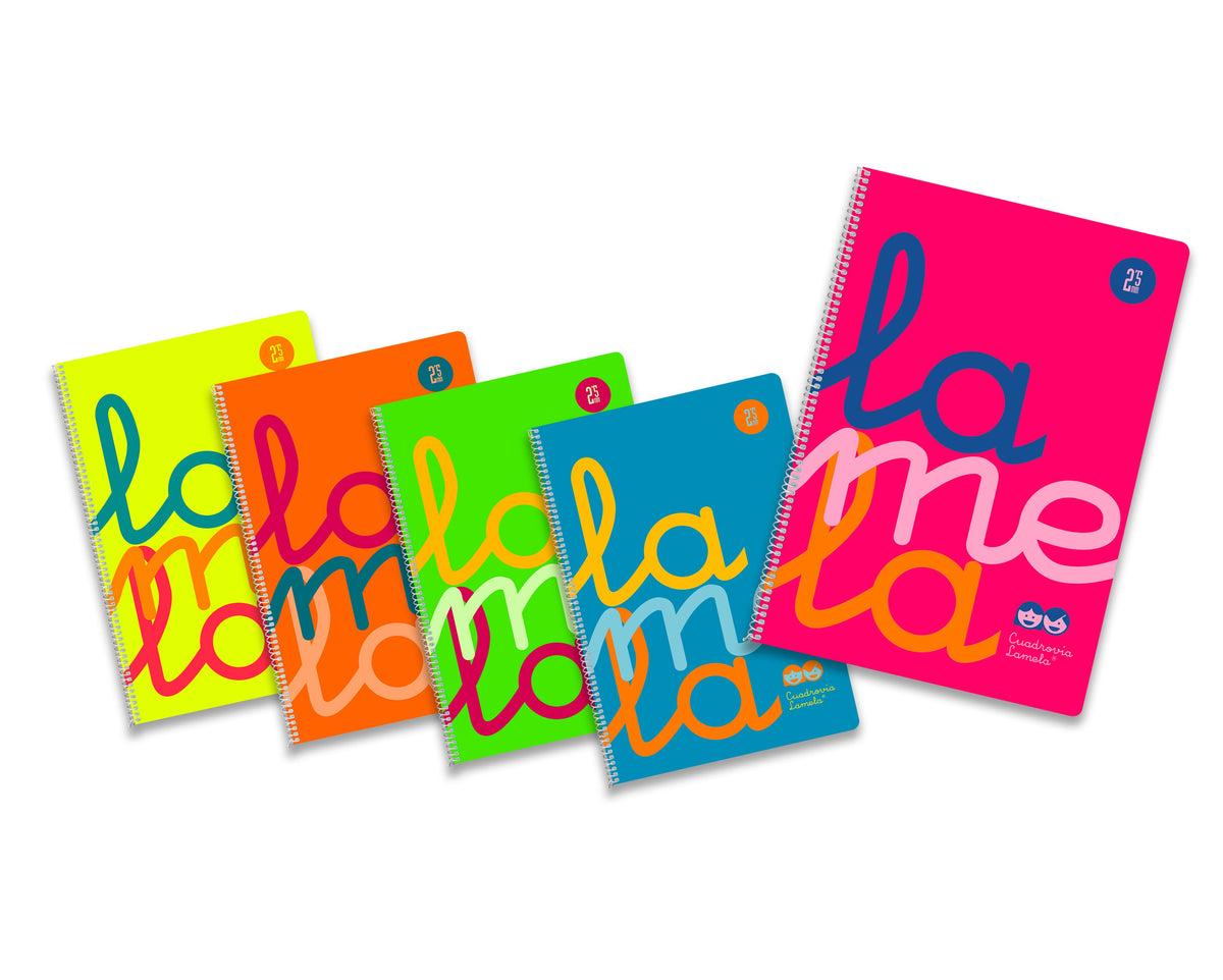 CUADERNO Fº TAPA PP FLUOR 80H 4MM - LAMELA