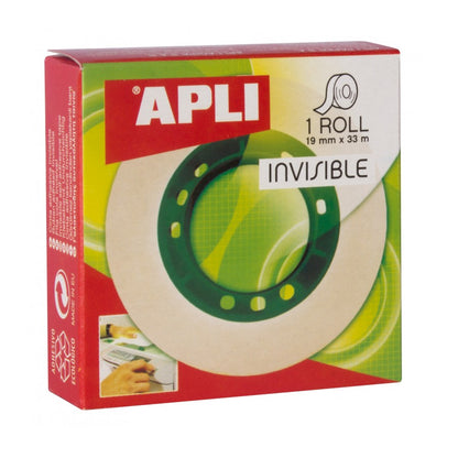 CINTA ADHESIVA INVISIBLE 33X19 - APLI