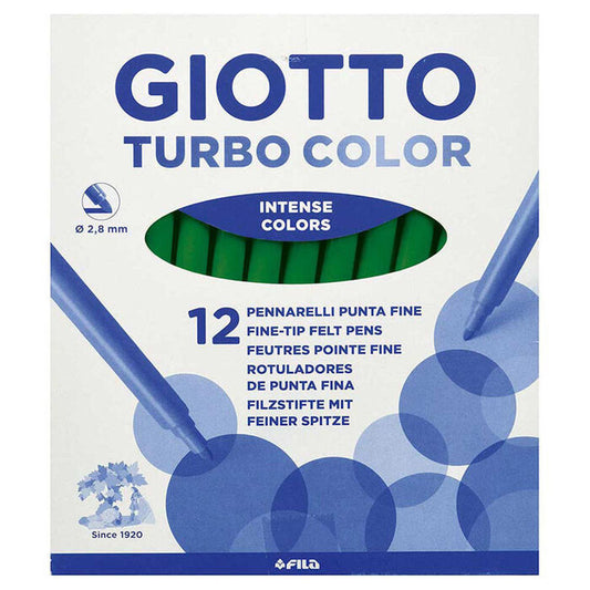 ROTULADOR TURBO COLOR VERDE OSCURO 12UDS - GIOTTO