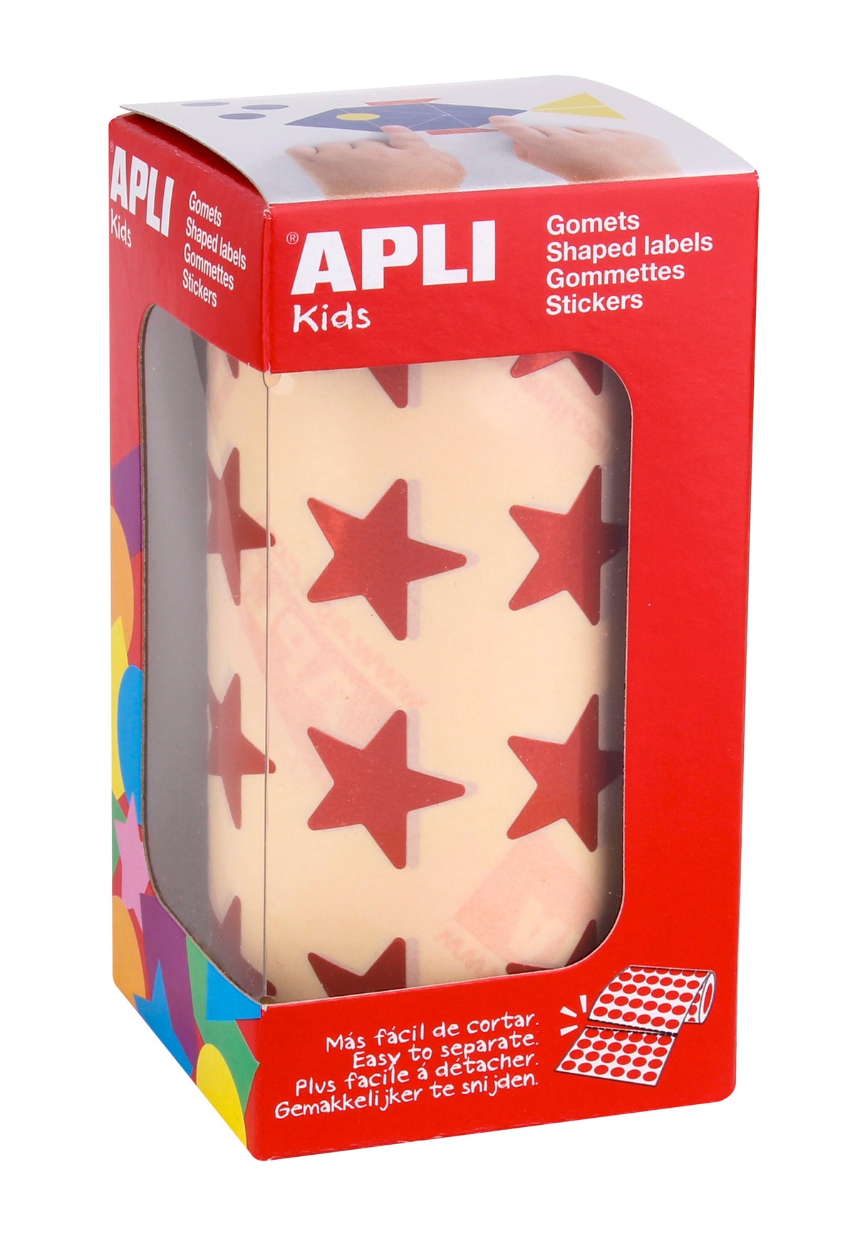 ROLLO GOMETS ESTRELLAS METAL ROJO - APLI