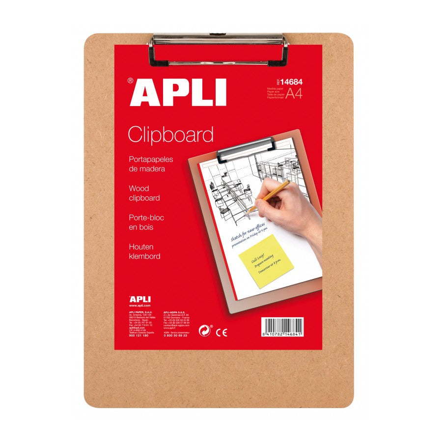 CLIPBOARD MADERA A4 - APLI