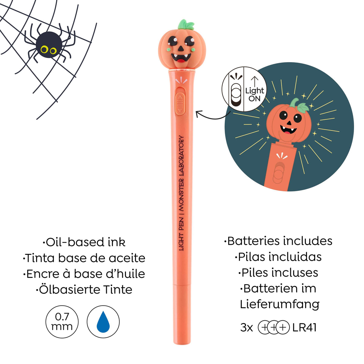 EXPOSITOR 18 BOLIGRAFOS LUZ HALLOWEEN - MIQUEL RIUS
