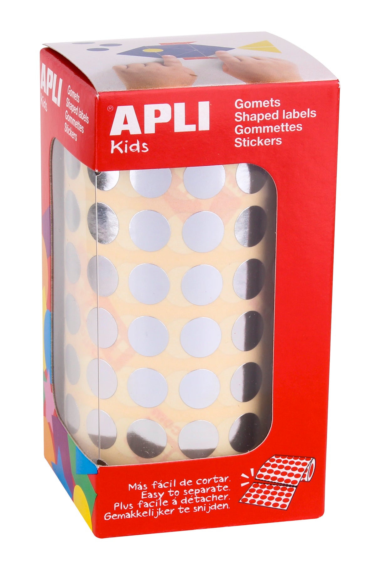 ROLLO GOMETS REDONDOS 10,5MM PLATA - APLI