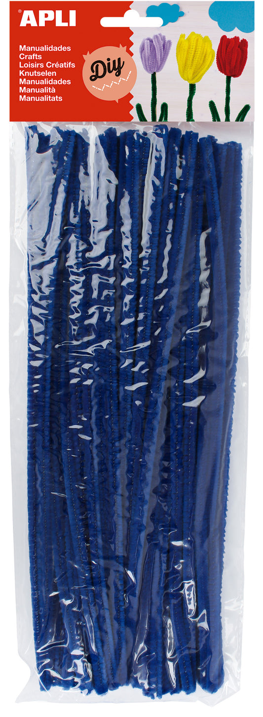 CHENILLAS LIMPIAPIPAS AZUL B/50UD - APLI
