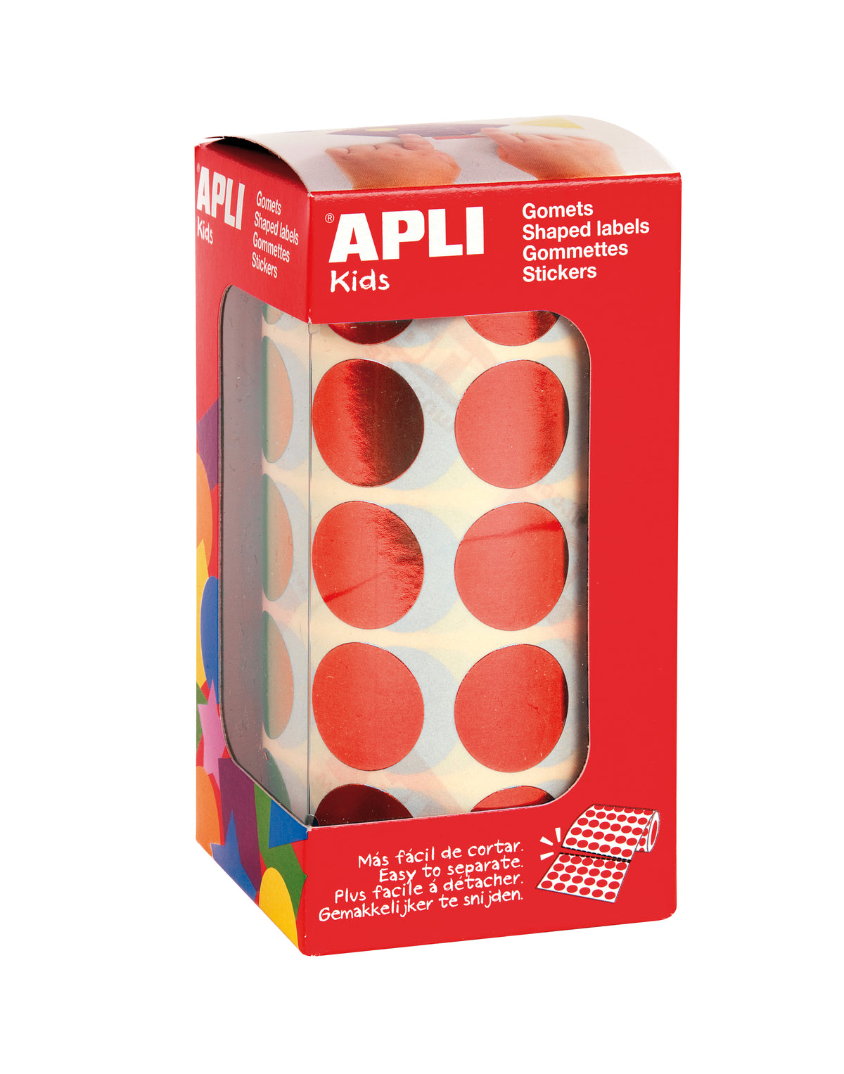 ROLLO GOMETS REDONDOS 20 ROJO METAL - APLI