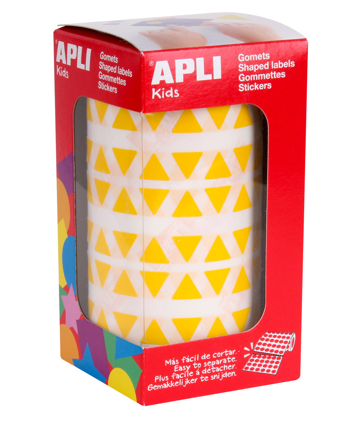 ROLLO GOMETS TRIANGULARES 10,5MM AMARILLO - APLI