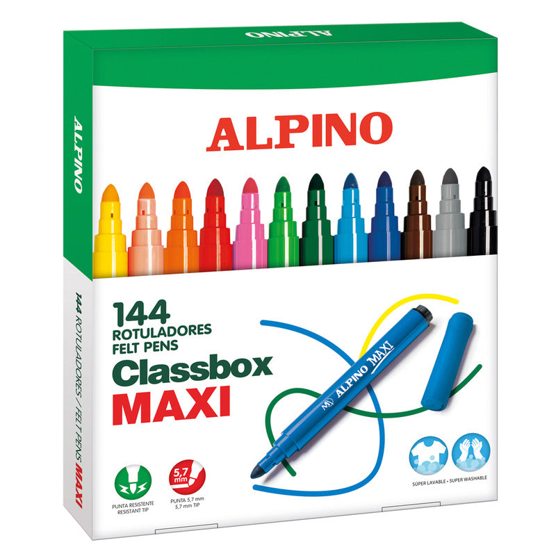 PACK ROTULADORES MAXI 144UD - ALPINO