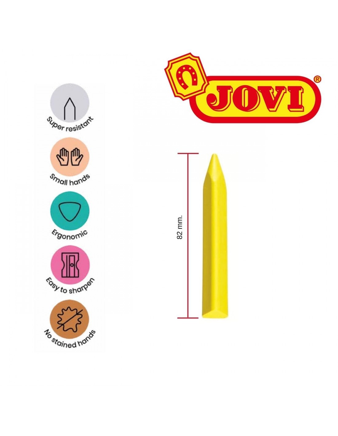 CERAS TRIWAX 12 COLORES SURTIDOS - JOVI