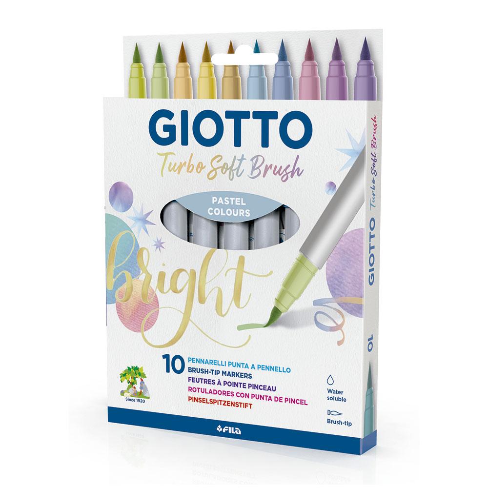 ROTULADOR TURBO SOFT BRUSH PASTEL 10 UDS - GIOTTO